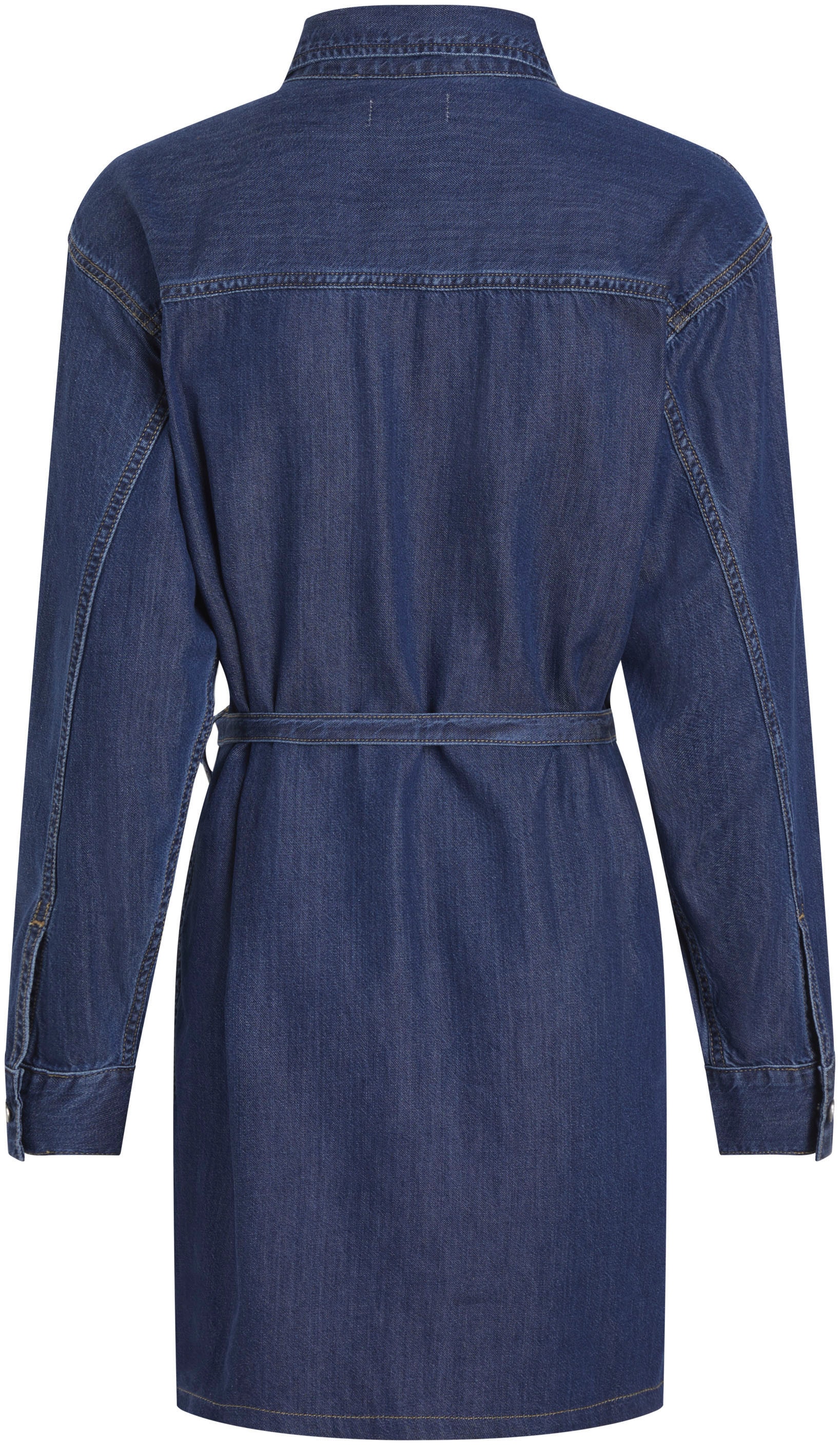 Calvin Klein Jeans Jeanskleid »BELTED TENCEL DENIM SHIRT DRESS« Brusttasche mit Logostickerei