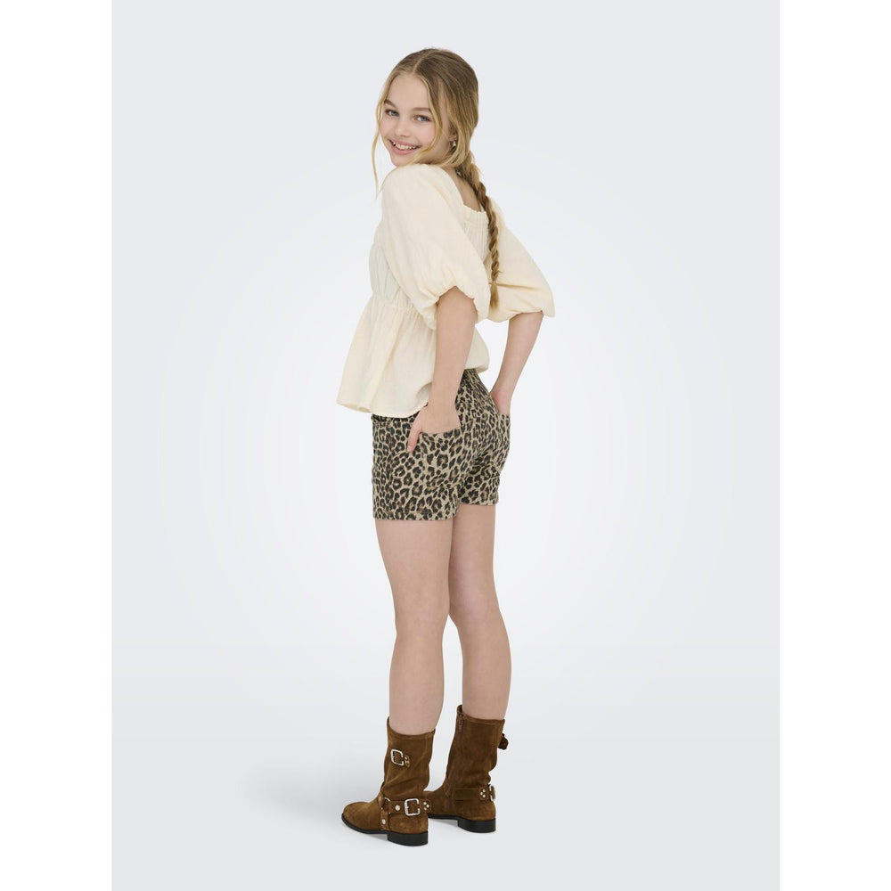 Køb kids ONLY Toasted Coconut Leo Washed Kognaomi Washed Aop Skorts Cs Pnt