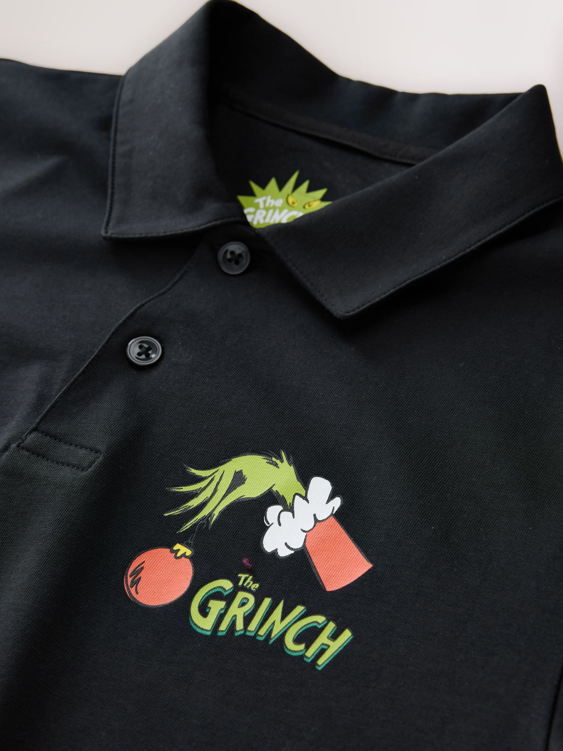 Black The Grinch - Kerstpoloshirt