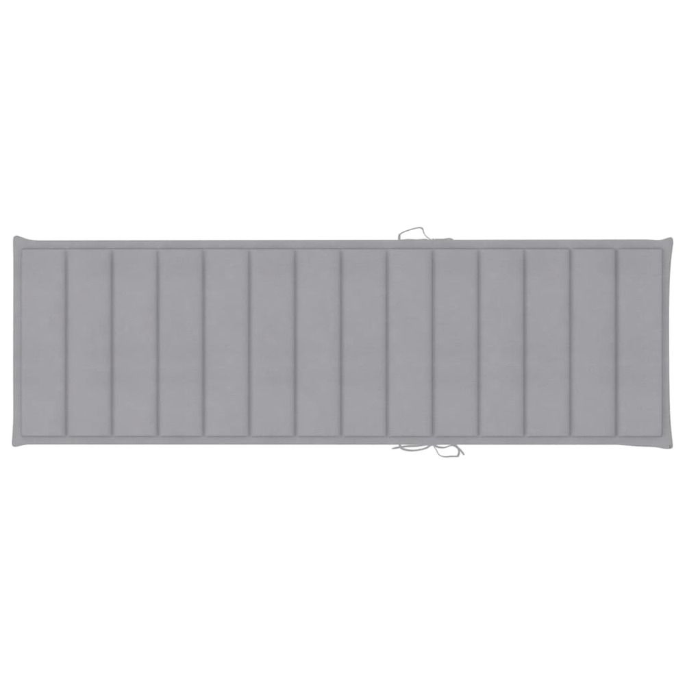 Transat chaise longue bain de soleil lit de jardin terrasse meuble d'extérieur avec coussin bois d'acacia solide