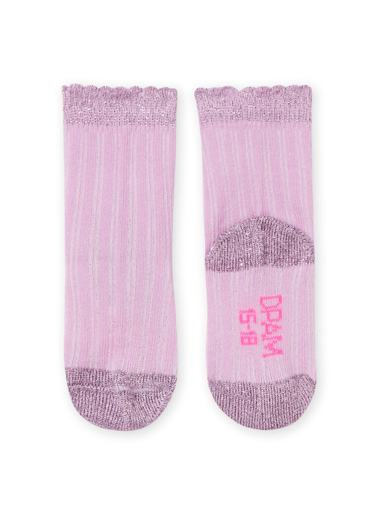 Chaussettes parme bébé fille
