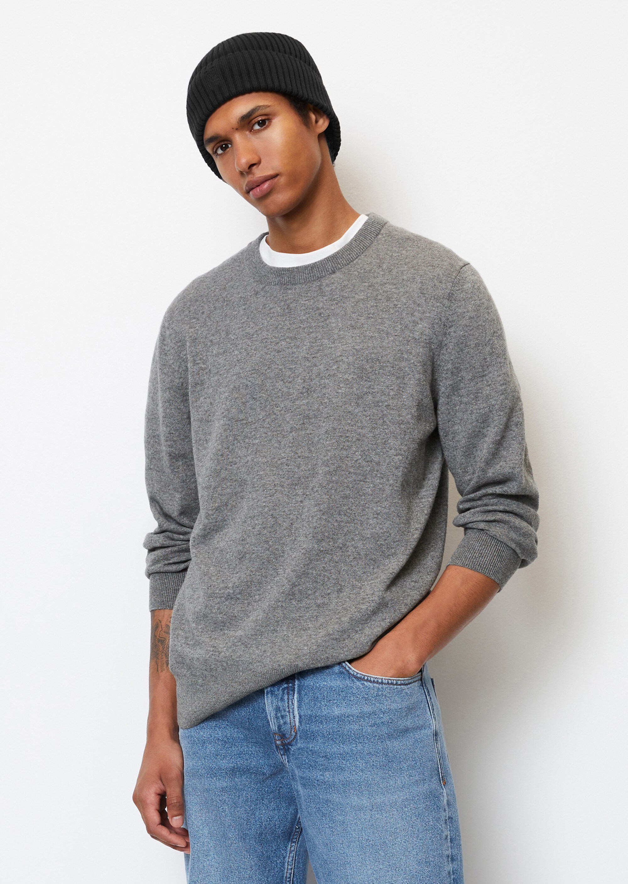 Pullover regular aus softem Bauwolle-Schurwolle-Mix