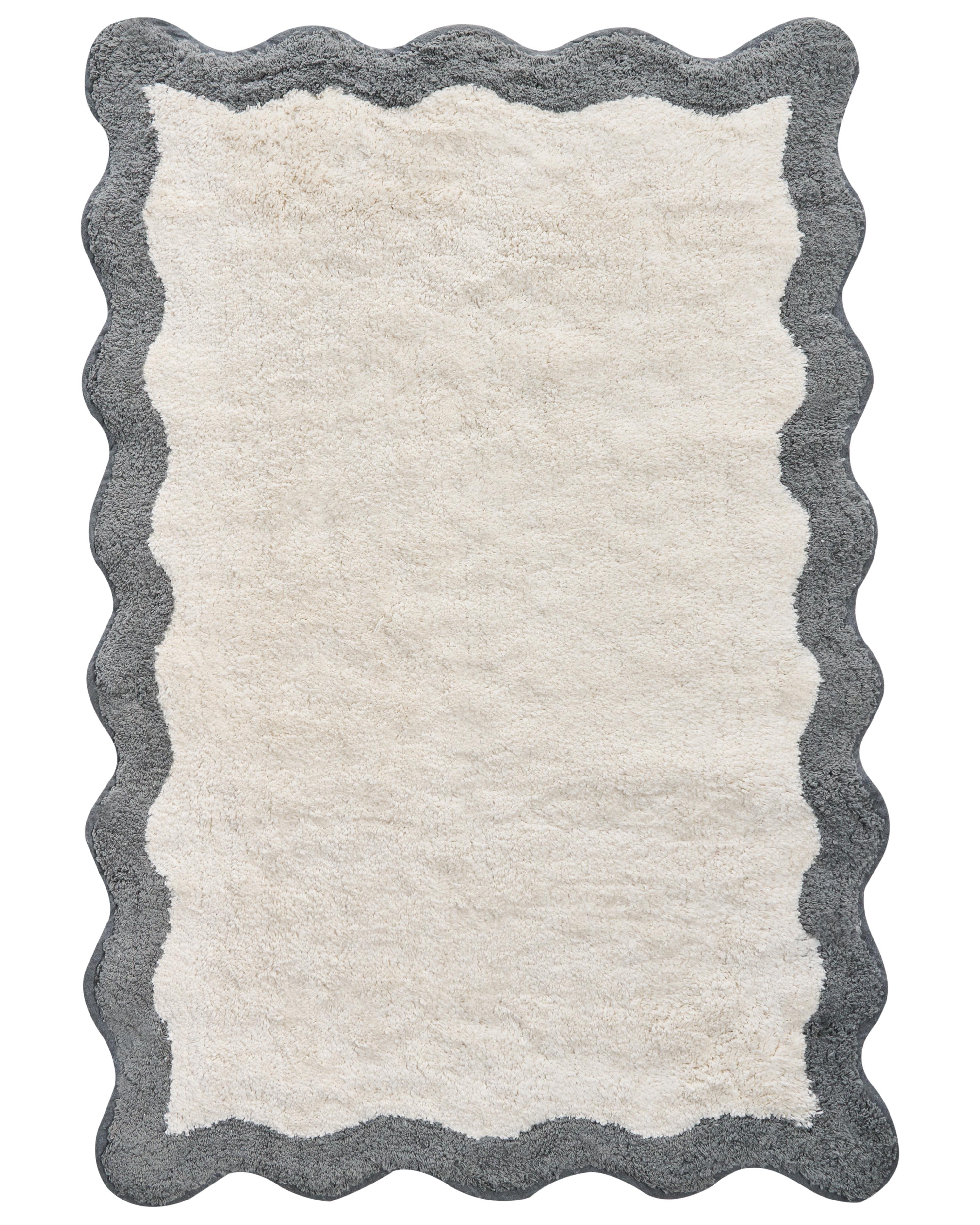 Badmat NANGAL Grijs/beige 60 x 90 cm Katoen