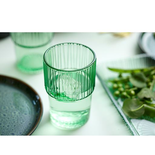 Bitz Kusintha 4-pak Cafeglas, Grøn, 38 cl