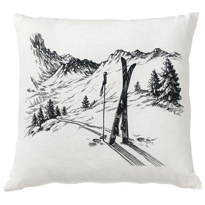 Coussin motif montagne