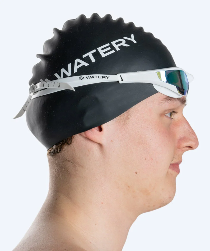 Watery svømmebriller - Instinct Elite Mirror - Hvid/guld