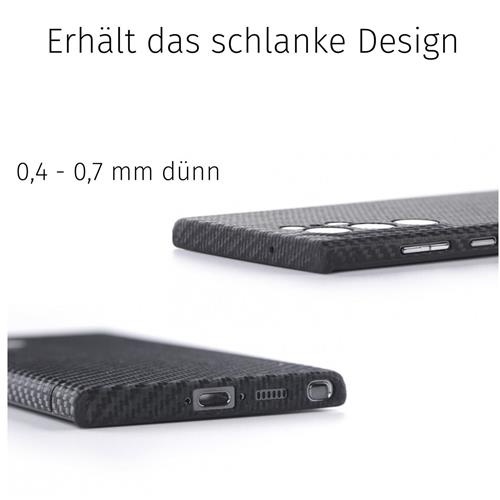 Samsung Galaxy S25 Ultra Echtcarboncover Schutzhülle Ultrathin MagSafe-Modul (10.85.0165) - Schwarz