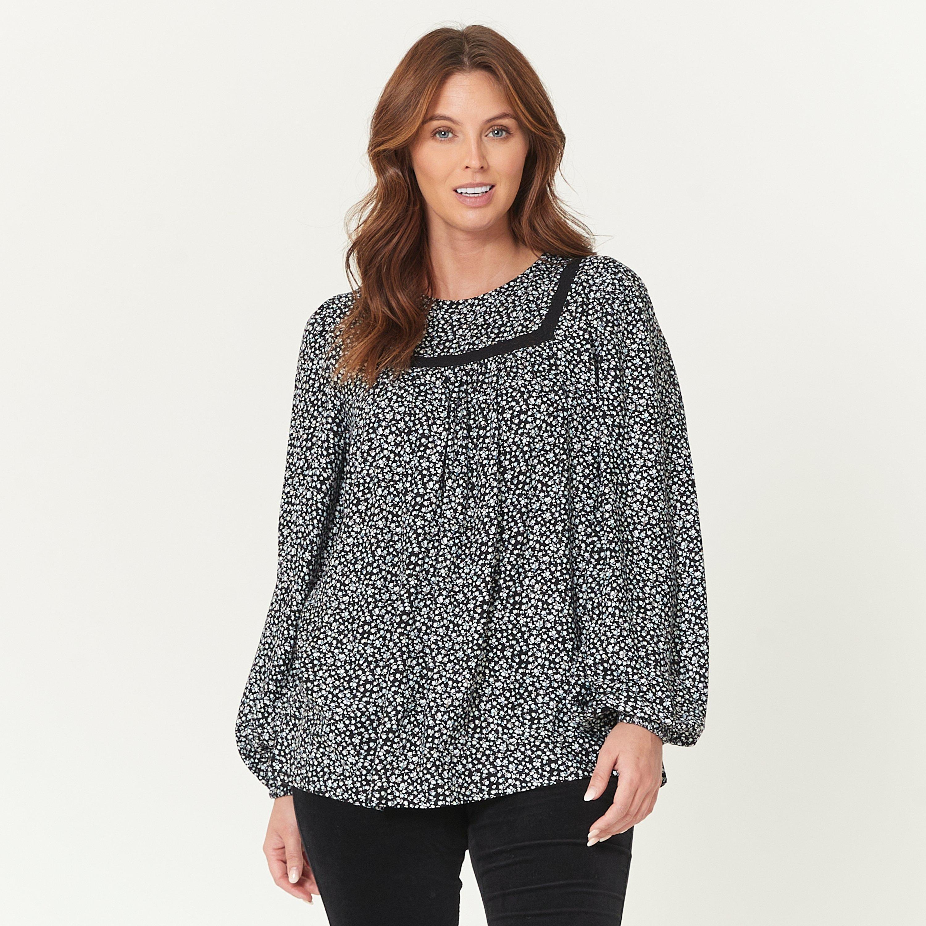 Be You Studio Yoke neck Detail Floral Top