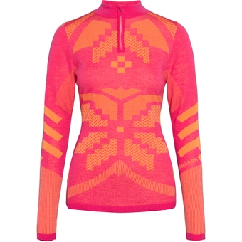 Kari Traa Faith Half-Zip Funktionsshirt Lang Bright Pink Damen
