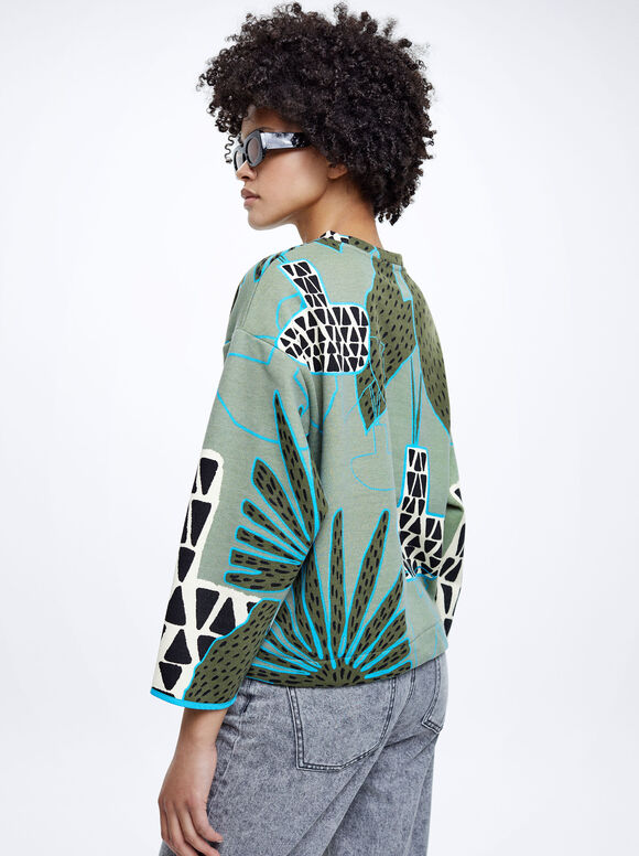 Malha de algodão estampada - Multicolorida