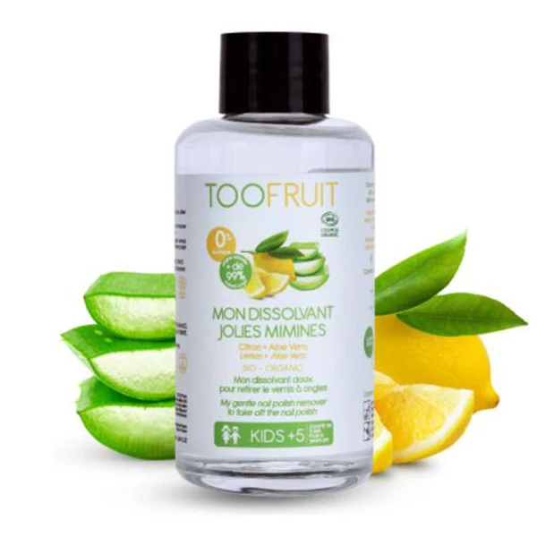 Toofruit Dissolvant Citron & Aloe Vera - Jolies Mimines 100 mL