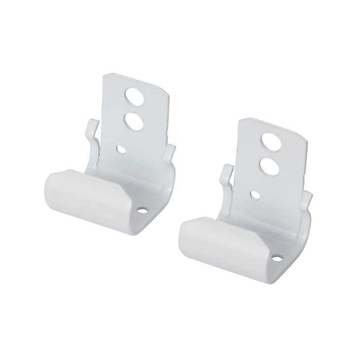 2 supports plafond pour barre à rideau Milet GoodHome blanc