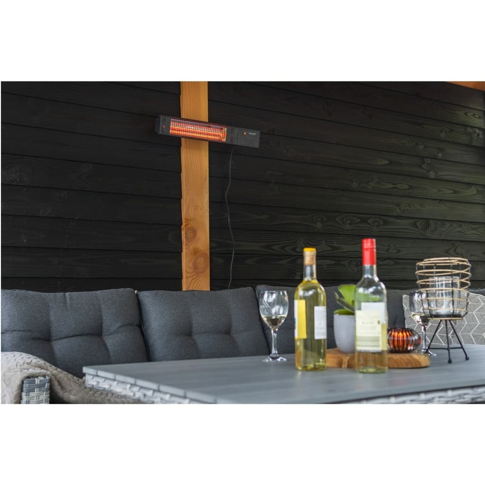 Chauffage mural fortuna 1500 w or rose noir