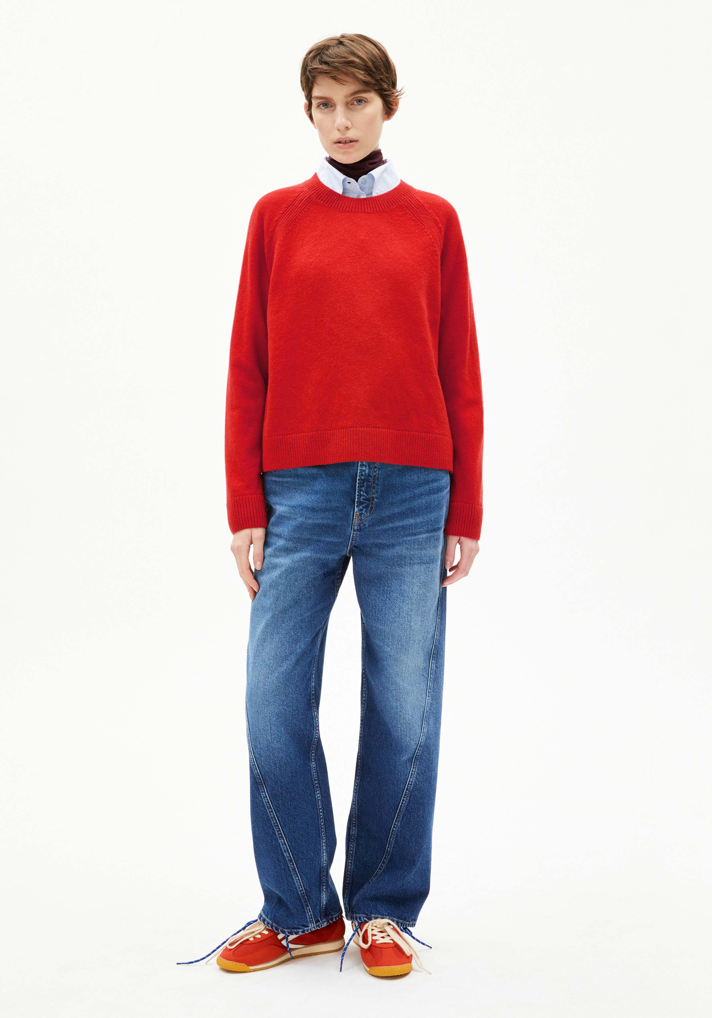 Armedangels Strickpullover Liliriaa Reglana Candy Apple
