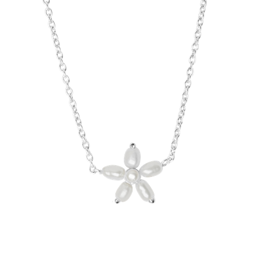 byBiehl Pearl Signatur Halskæde, Rhodinated Silver, 45 cm