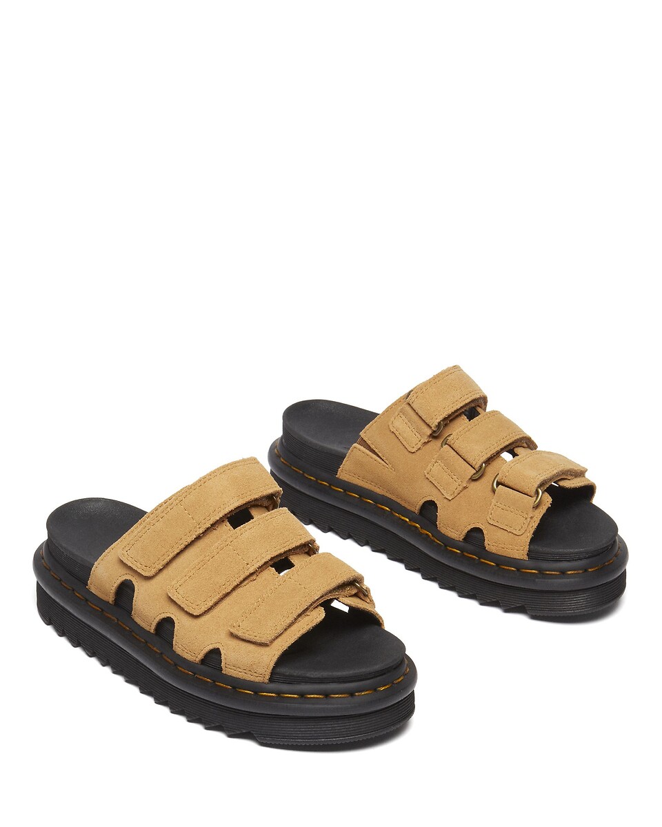 DR. MARTENS<br>Chinelo Rain em Camurça Bege
