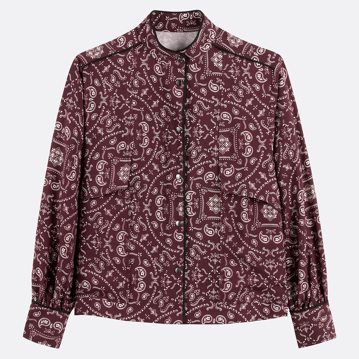 COLEÇÃO LA REDOUTE<br>Camisa de cashmere estampada com gola alta