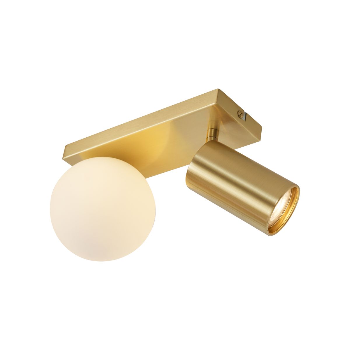 Moderne plafondlamp messing 2-lichts kantelbaar - Lesly