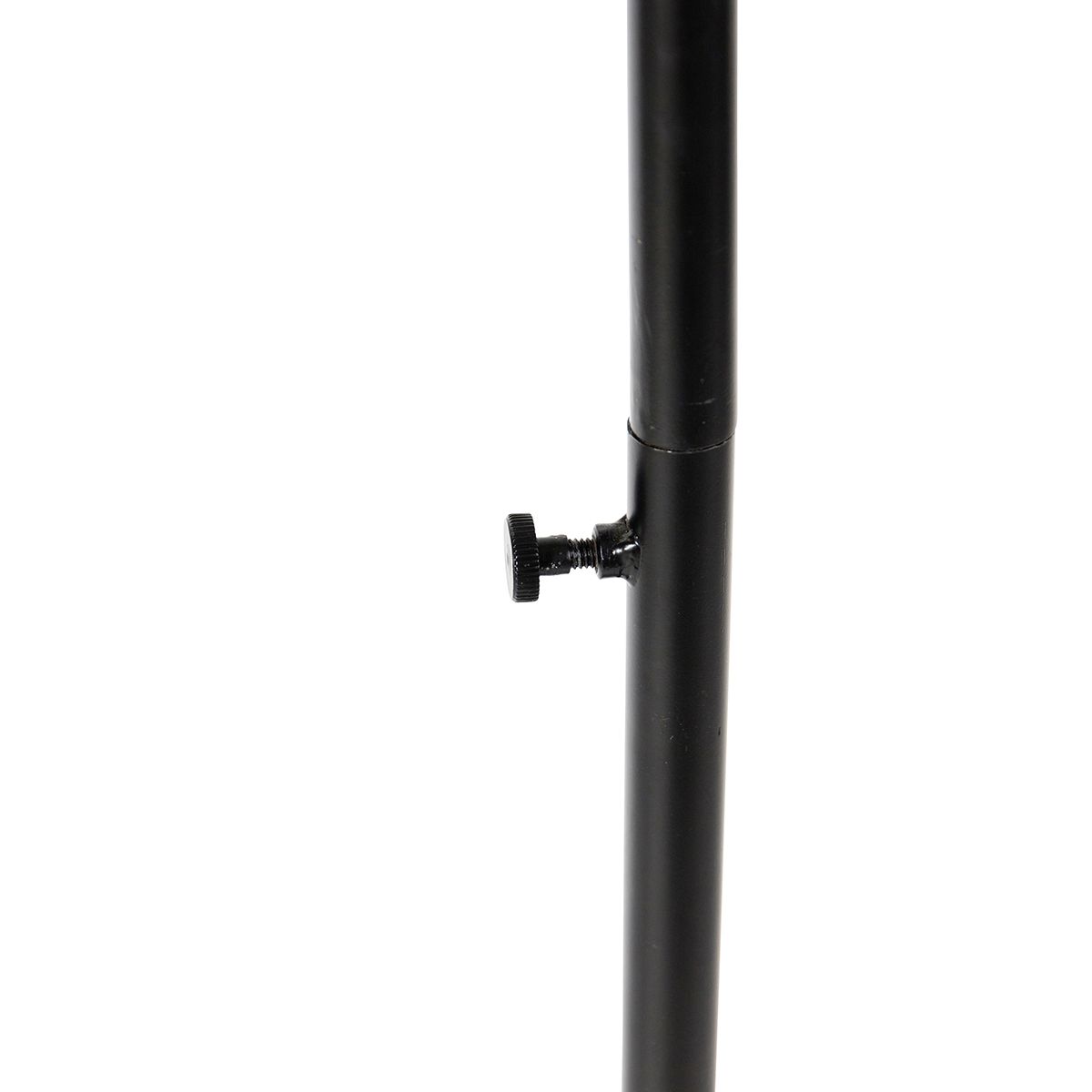 Industriële vloerlamp zwart met messing 2-lichts - Haicha