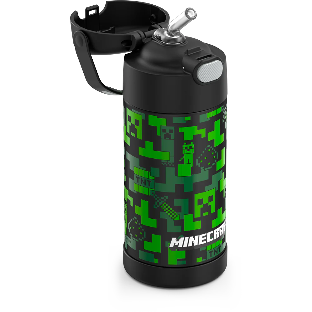12oz FUNTAINER® WATER BOTTLE MINECRAFT