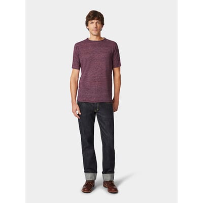 Herren-Strickshirt, Rotmelange