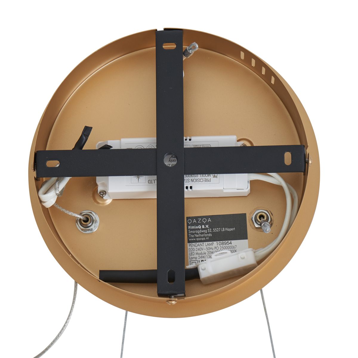 Moderne hanglamp messing 59cm incl. LED 3-staps dimbaar - Anello Chandelier