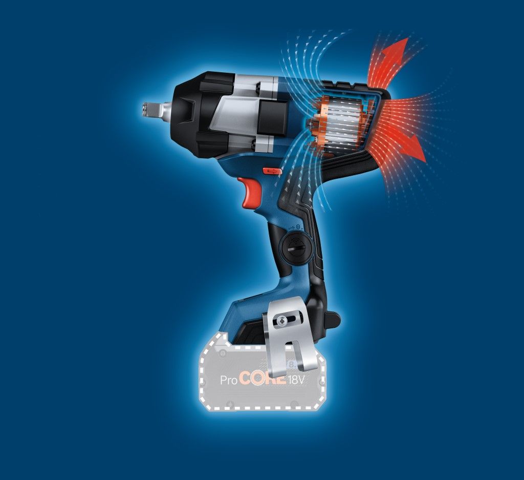 Bosch GDS 18V-1000 C Lion accu slagmoeraanzetter body in L-Boxx - 06019J8001