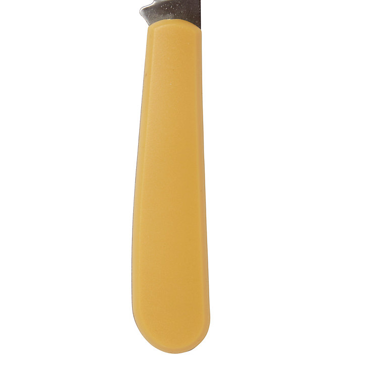 Couteau pour jardinage avec acier inoxidable et plastique, lame repliable
