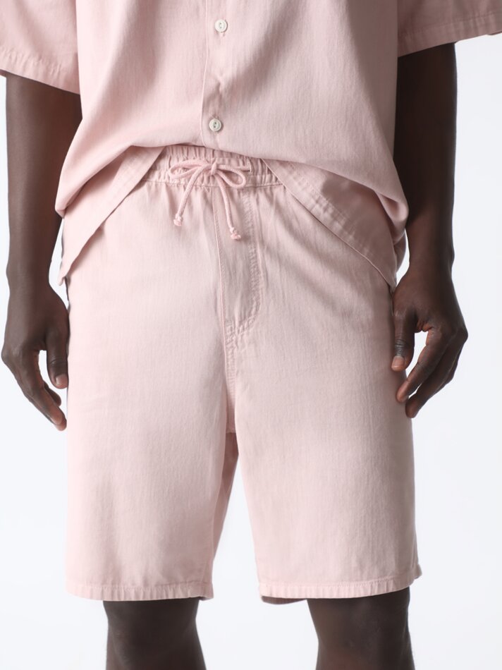Bermuda de ganga jogger - Rosa