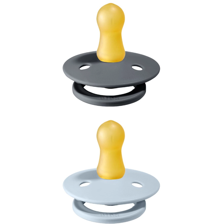 BIBS® Schnuller Colour Baby Blue  Iron 6-18 Monate, 2 Stk.