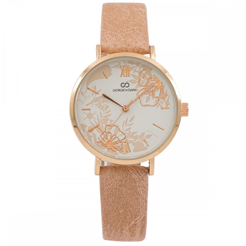 Montre Femme GIORGIO bracelet Cuir Rose