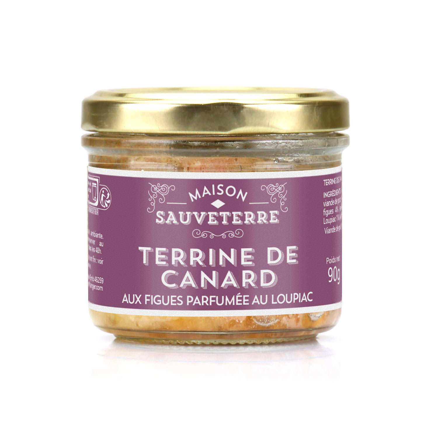 Terrine de canard aux figues parfumée au Loupiac - Maison Sauveterre