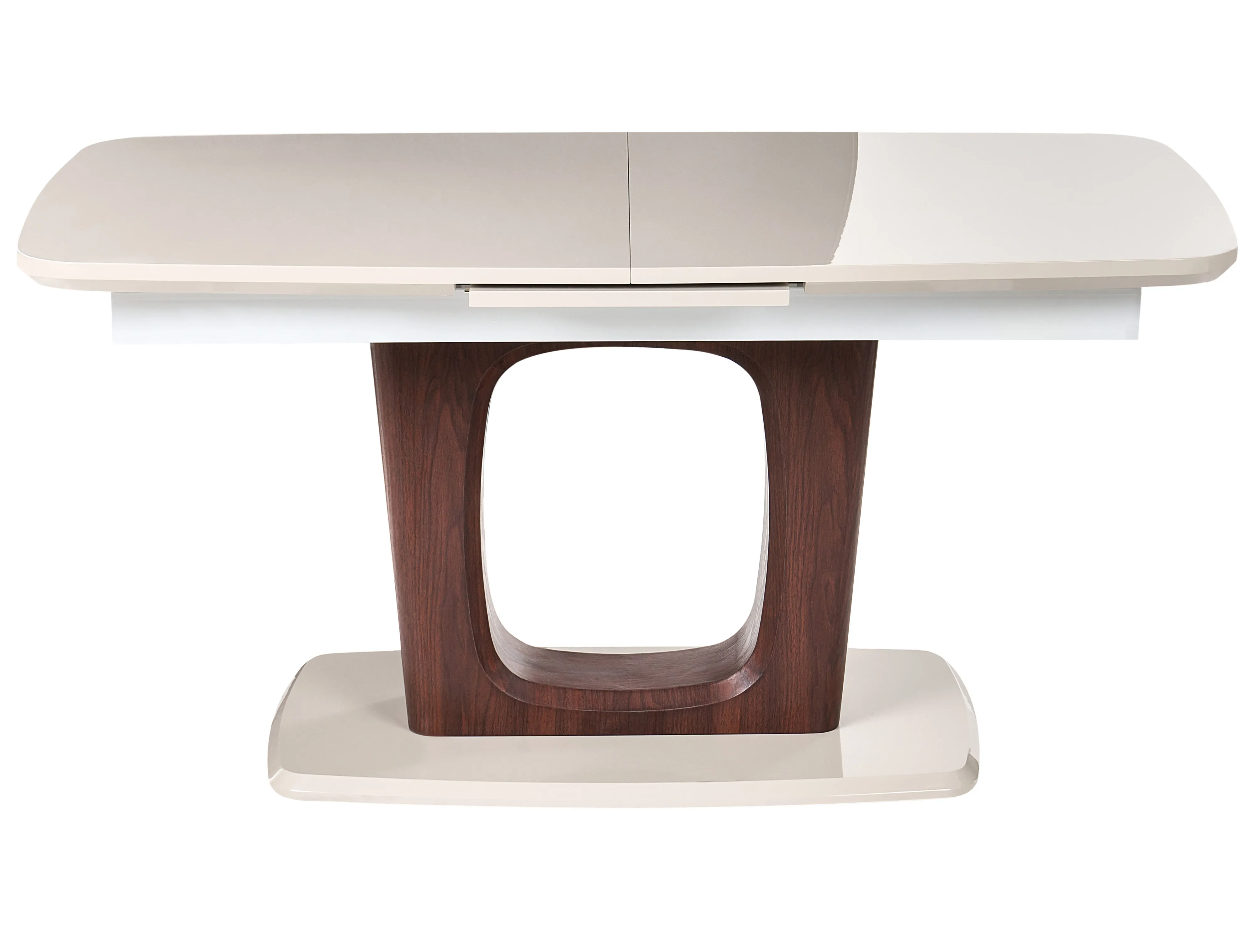 Eettafel uitschuifbaar BERRIGAN Lichtbeige 90 cm 160/200 cm