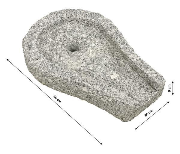 Dehner Granit-Bachlaufschale mit Loch und