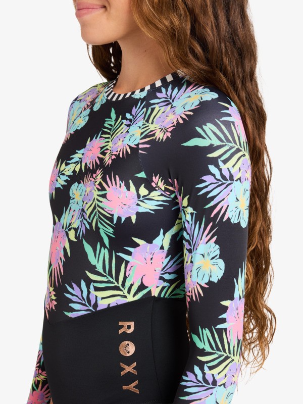 Roxy Active Maillot une pièce manches longues Noir Filles 6-16 ans