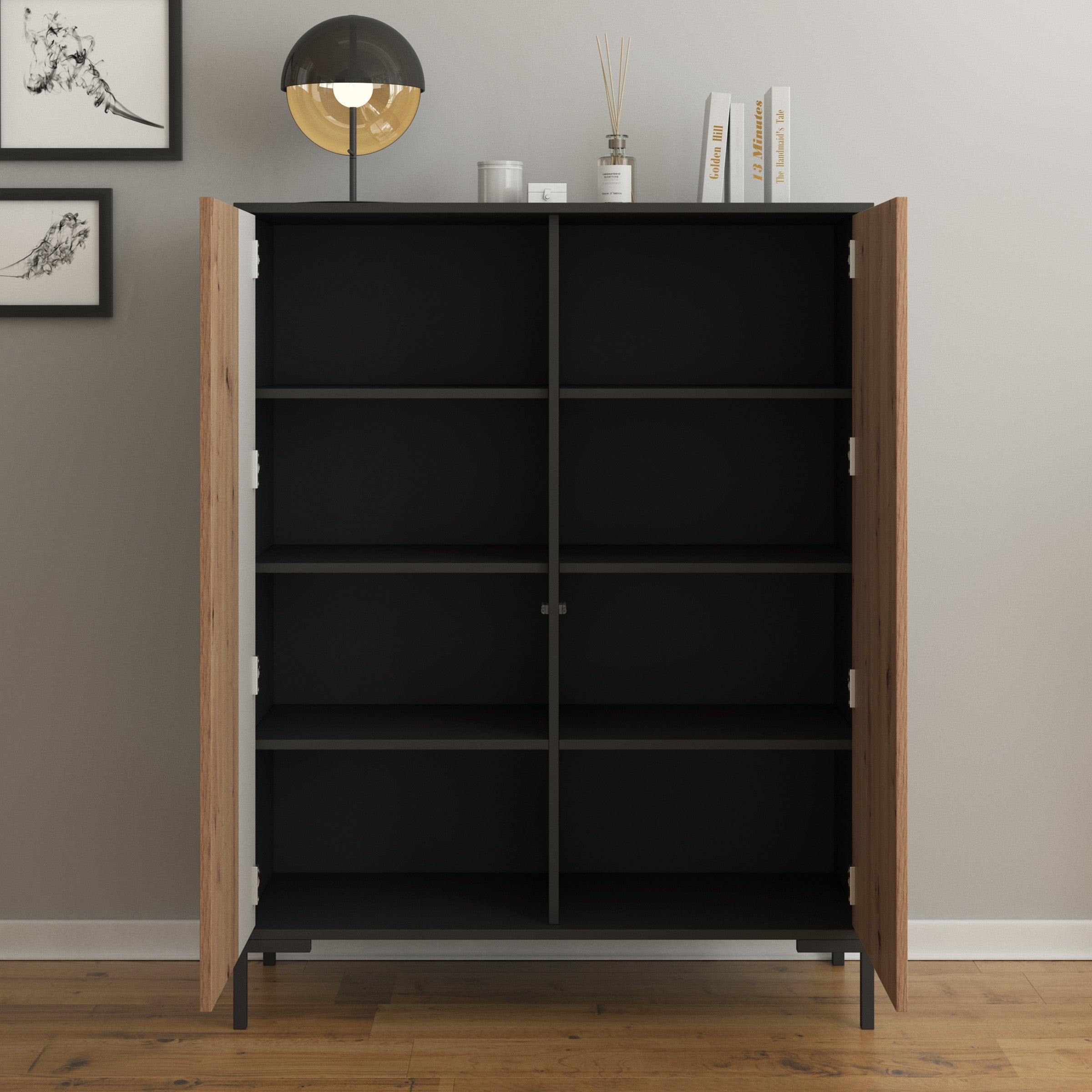 Molina - Dressoir - Eiken - 100x40x129 cm