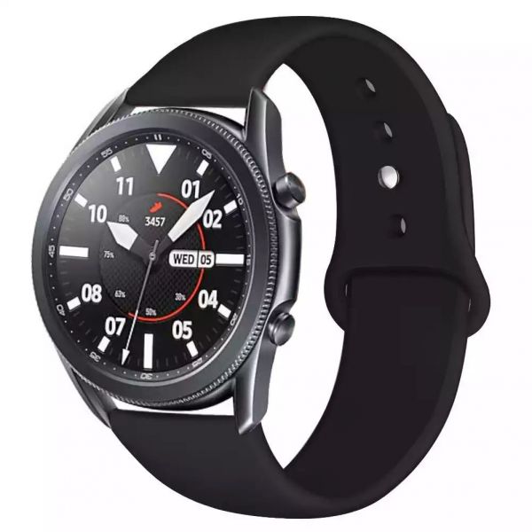 Bracelete Silicone para Samsung Galaxy Watch3 Bluetooth 45mm - Preto - 7427269098754