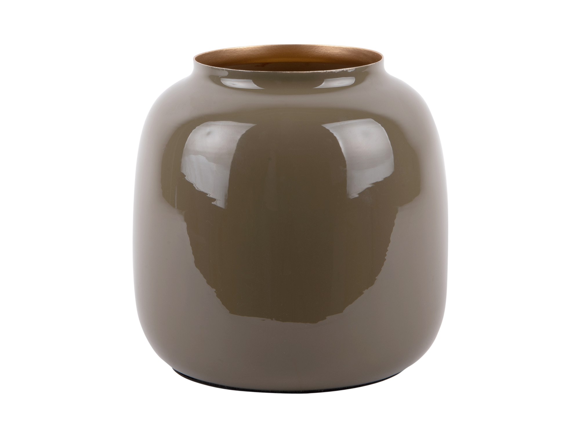 Vase Ivy medium iron enamel moss green