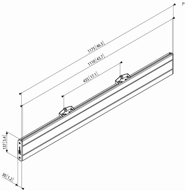 Vogels Pro PFB 3411 interface bar (sølv)