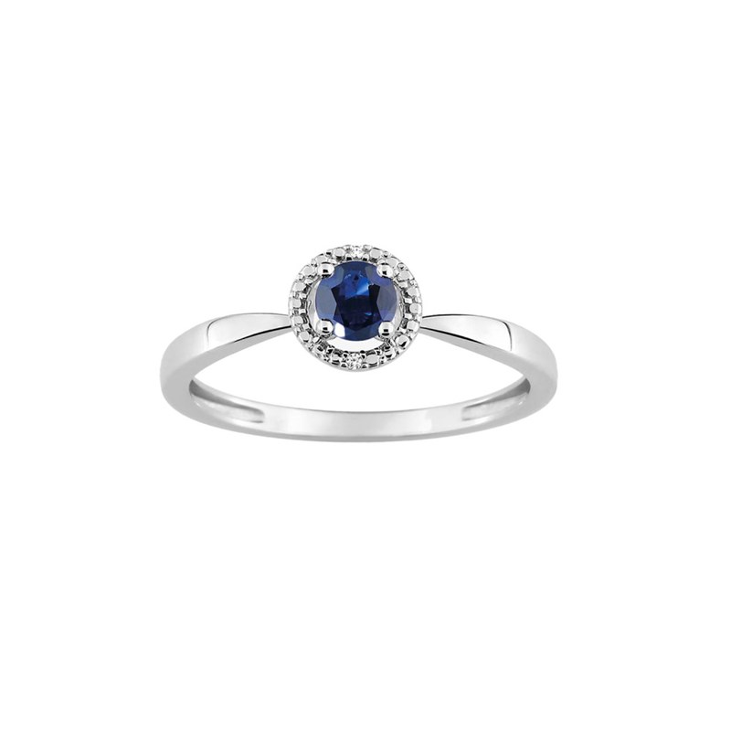 Bague Femme - Saphir - Oxyde de zirconium - Or 18 Carats
