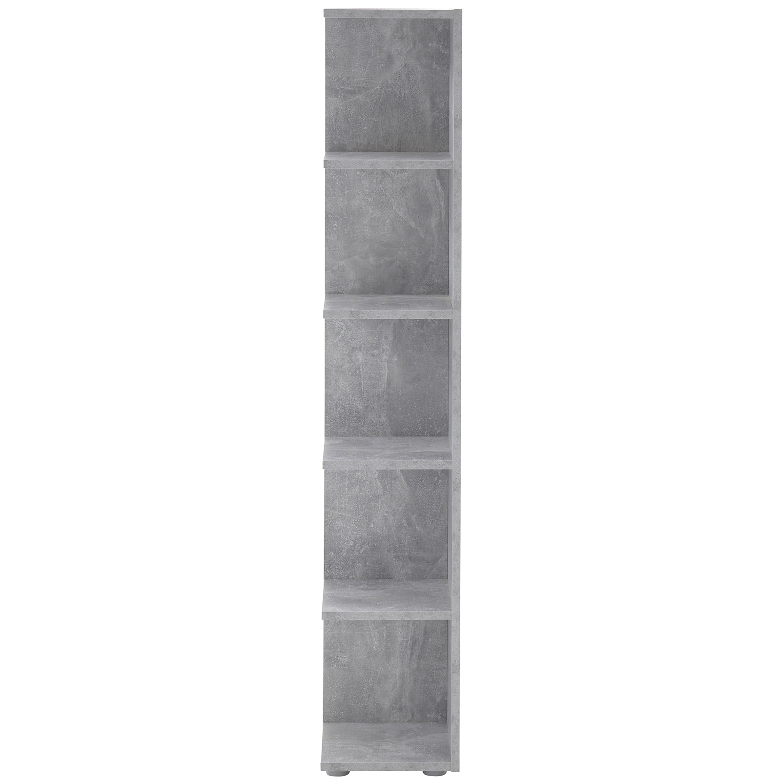 Eckregal - Beton-Optik - 142 cm hoch