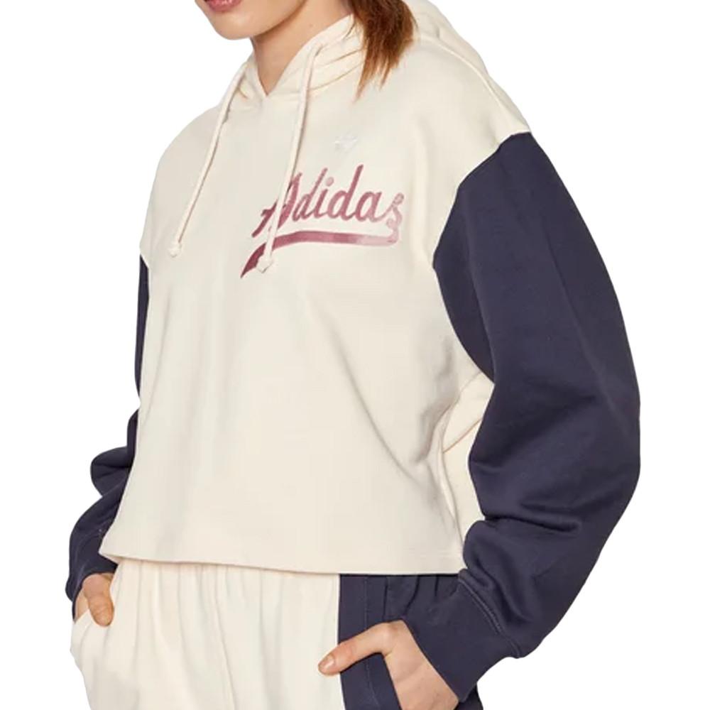 Adidas Sweat Beige/Marine Femme Adidas Hoodie