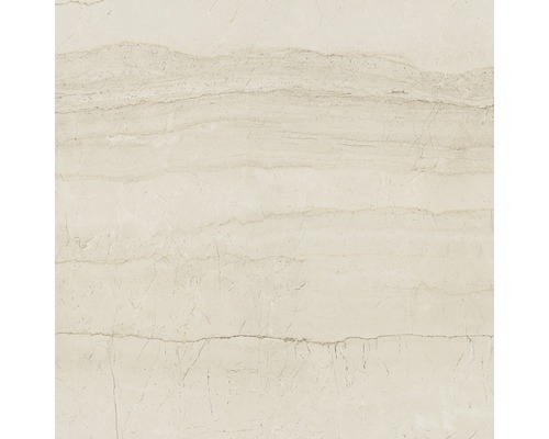 Porseleinen steengoed wand- en vloertegel Living crème 120 x 120 x 0,9 cm gepolijst beige