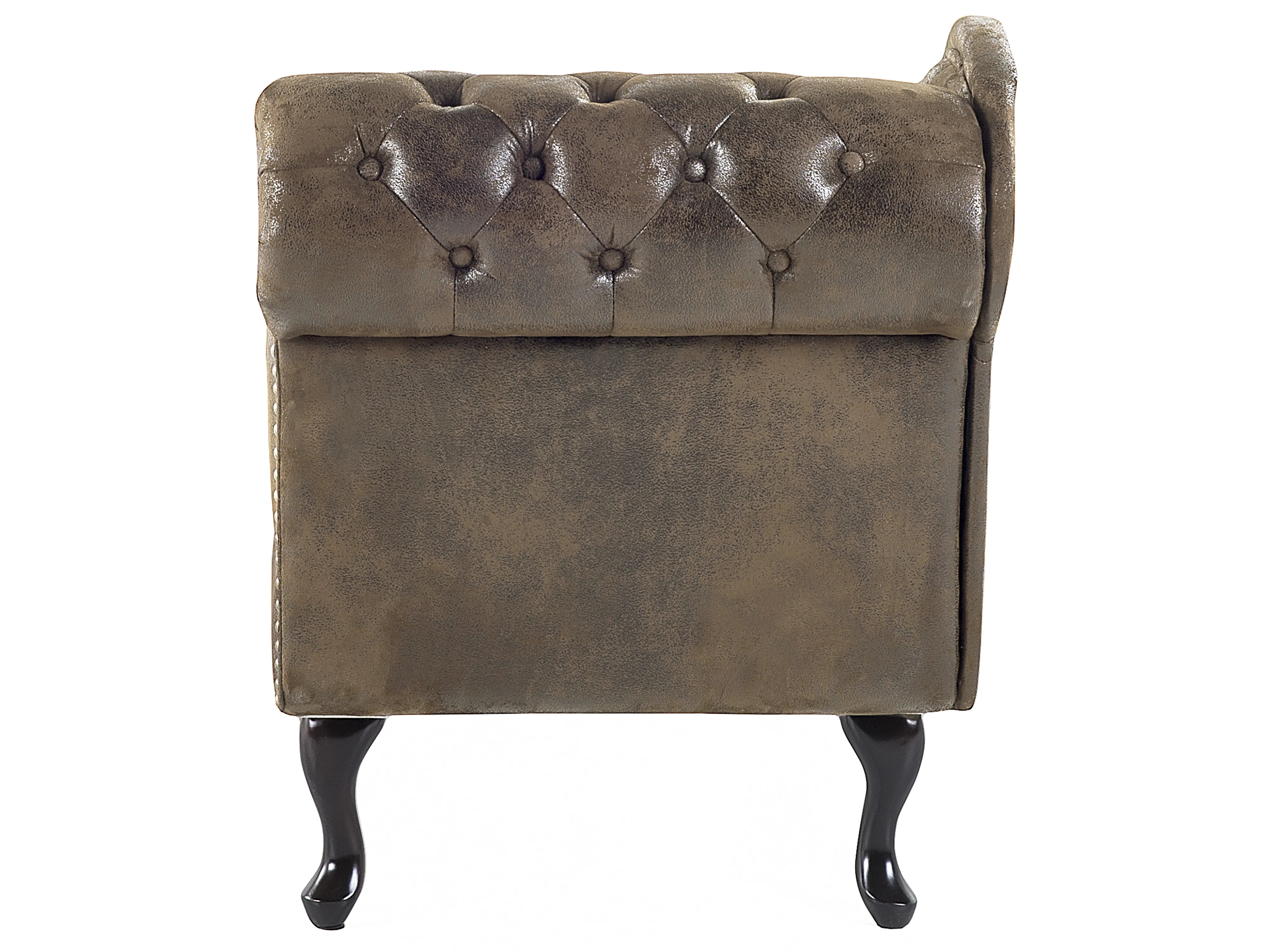 Rechtszijdige chaise longue NIMES Kunstsuède Bruin