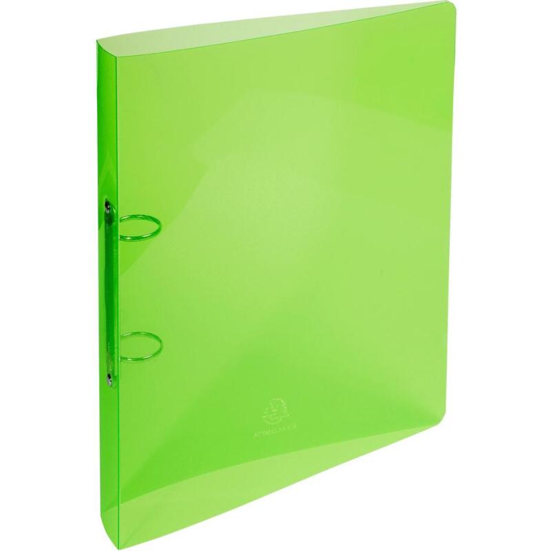 Classeur 2 anneaux plastifié Exacompta Crystal colours A4 - Dos 3 cm couleurs assorties