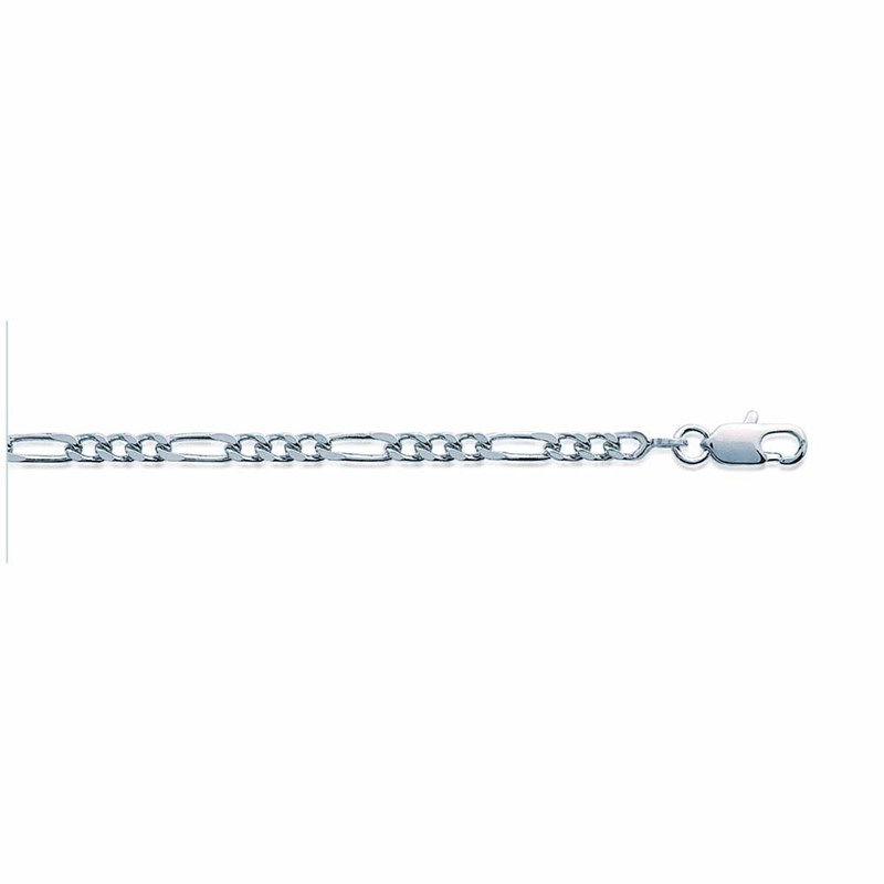 Chaine Homme - Argent 925 - Cheval alternée 1+3 - Largeur : 3 mm - Longueur : 45 cm