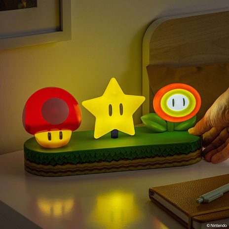 Super Mario lampe - multifarvet