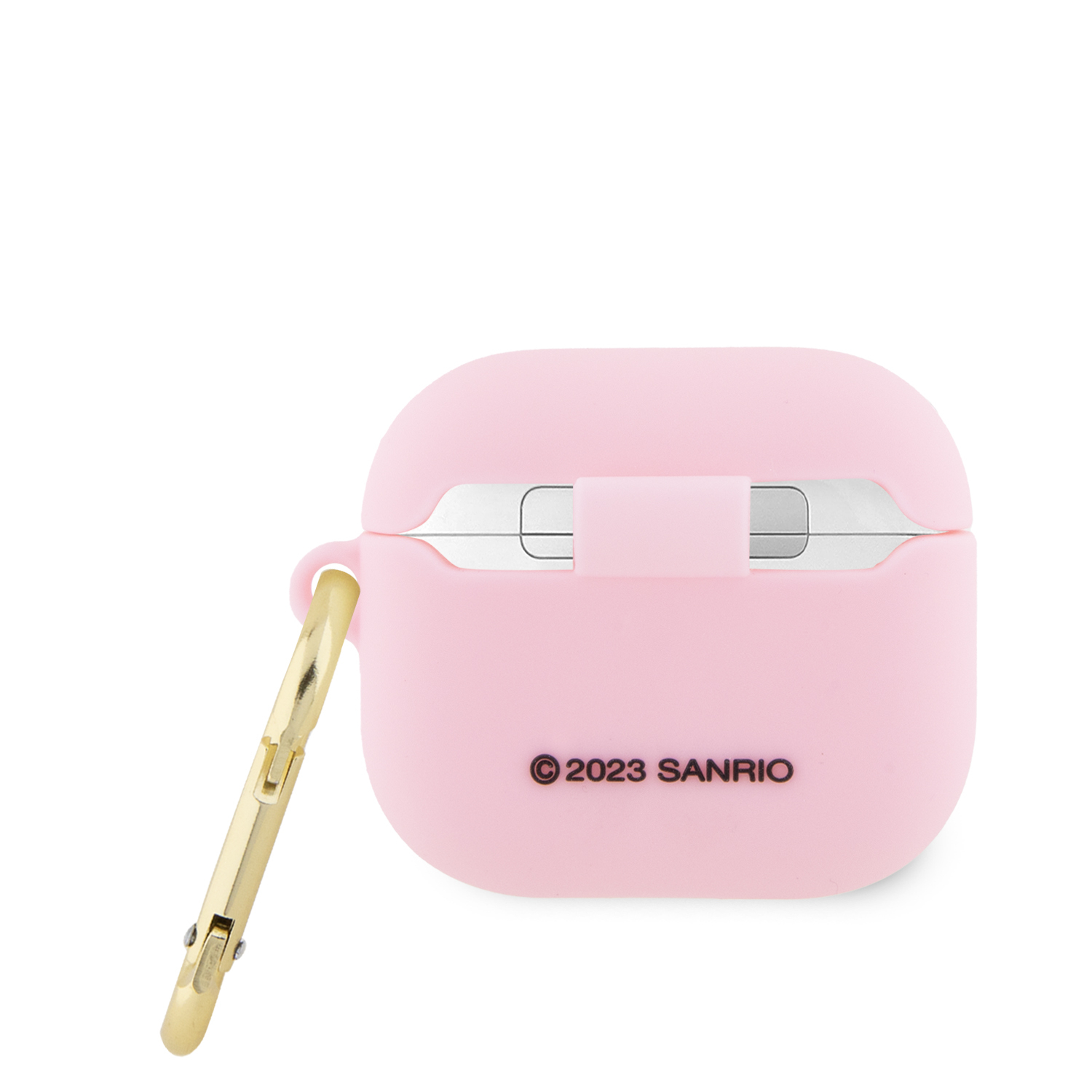 AirPods (3. Generation) Silikon Schutzhülle 3D Kitty Head mit Karabinerhaken (HKA33DKHSP) - Rosa