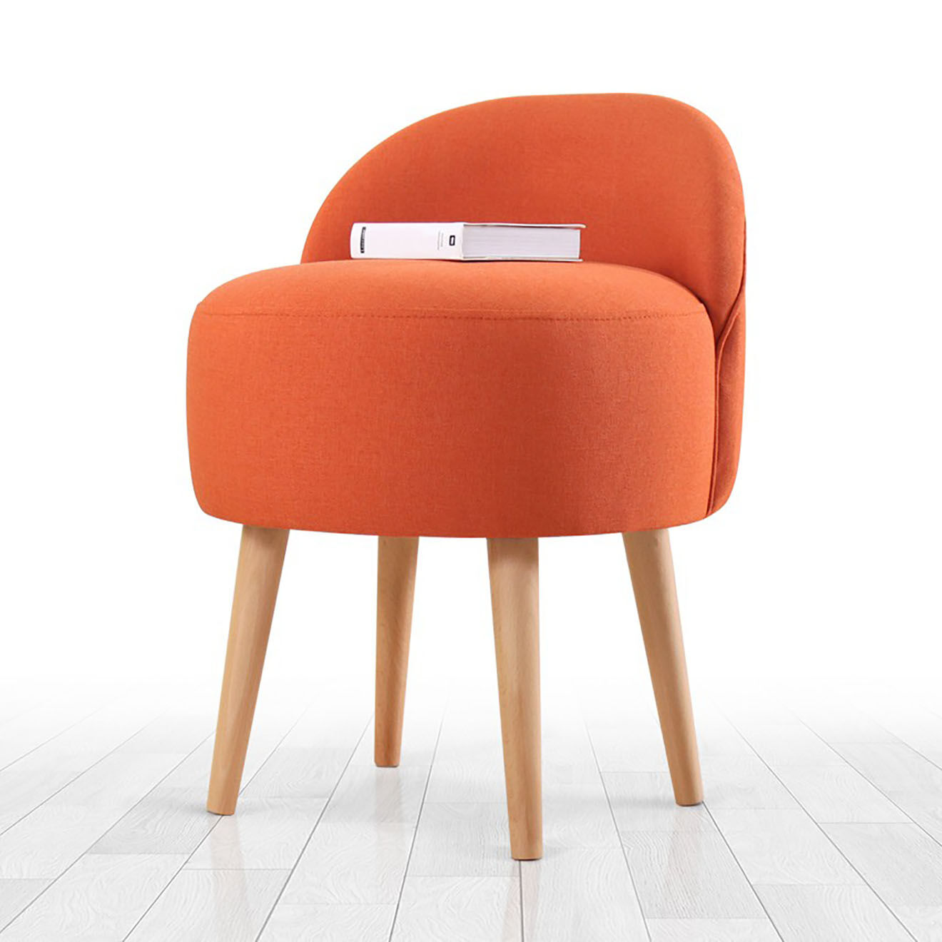 Homitis Chaise pouf Corvile orange - 64x48x42 cm