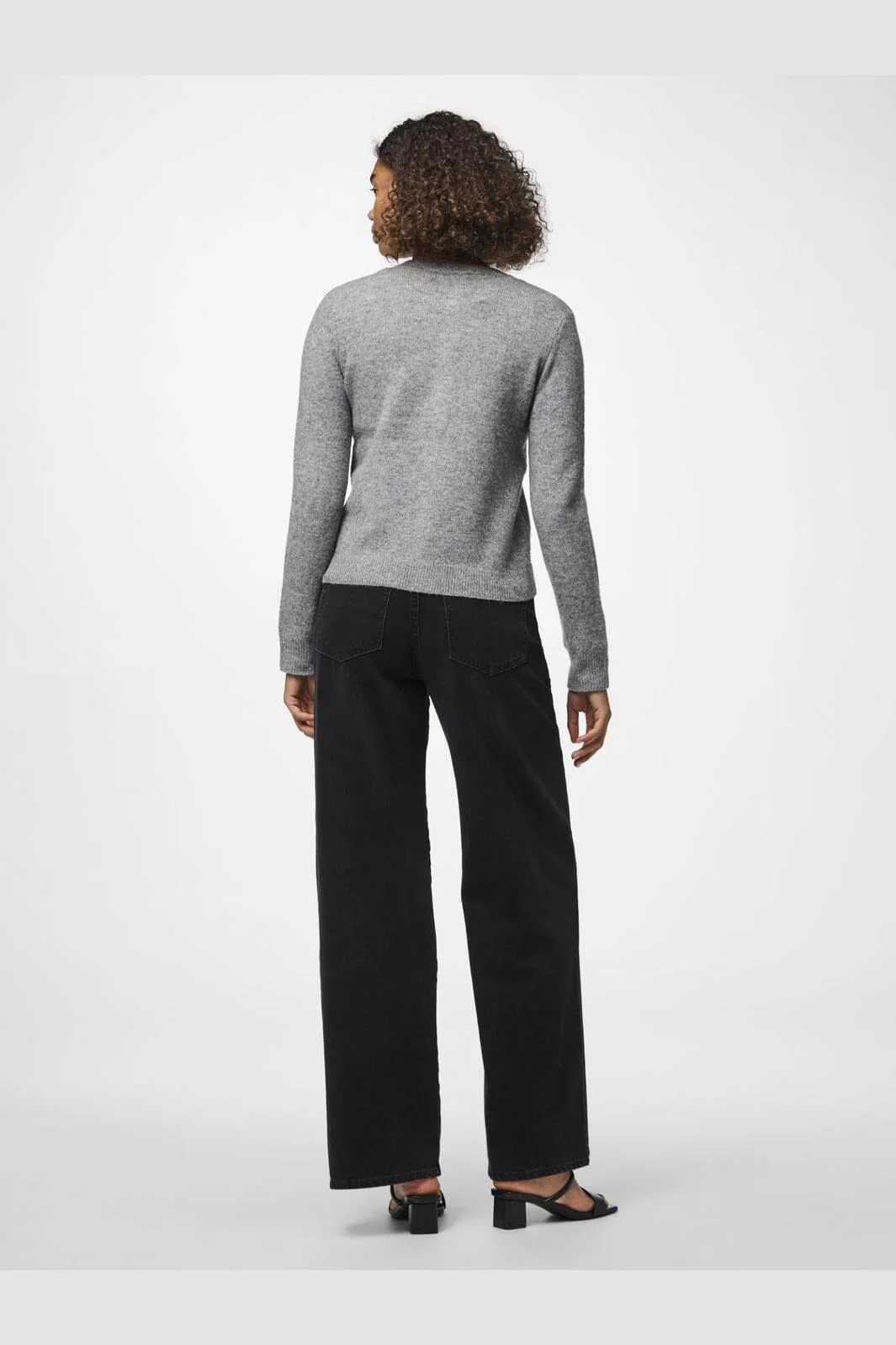 Pieces Pcmalou Ls Knit Cardigan 4635852 medium grey melange